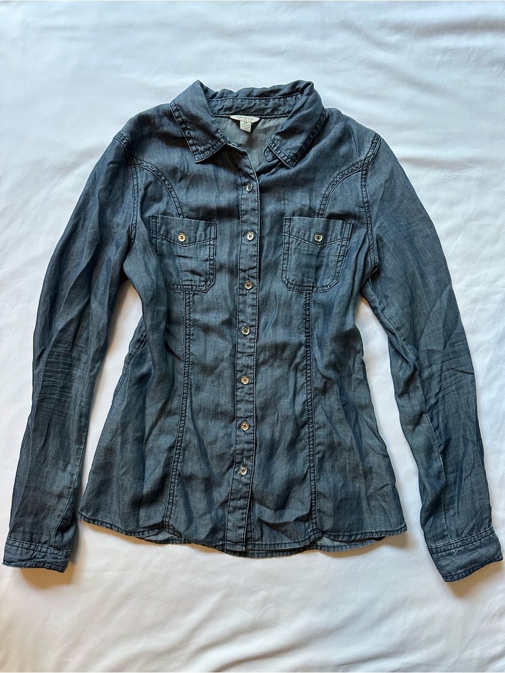 Guess Navy Button-Down Shirt
